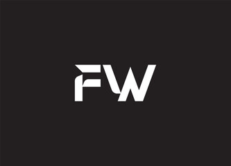FW Letter Logo Template Vector