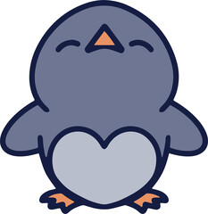 cute christmas penguin