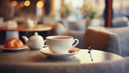 breakfast tea in a cafe