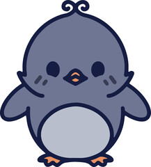 cute christmas penguin