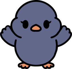 cute christmas penguin
