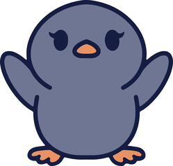 cute christmas penguin