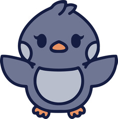 cute christmas penguin