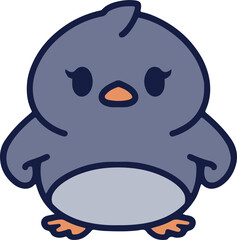 cute christmas penguin