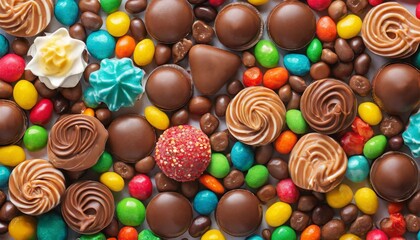 Fototapeta na wymiar colorful chocolate candy background