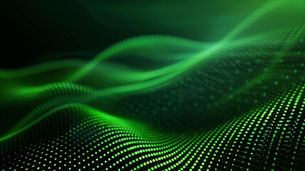 Android green color background made of halftone dots and curved lines