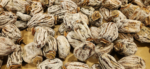 Paradise dates are displayed on the counter in Istanbul Grand Bazaar