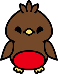 cute christmas robin cartoon