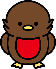 cute christmas robin cartoon