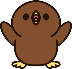 cute christmas robin cartoon