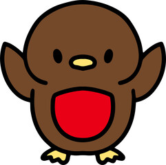 cute christmas robin cartoon