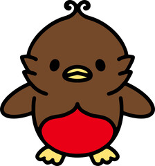 cute christmas robin cartoon