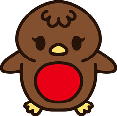 cute xmas robin