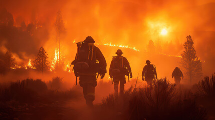 Wildfire firefighters in America are on the job