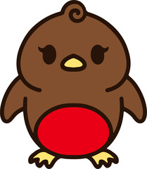 cute christmas robin cartoon