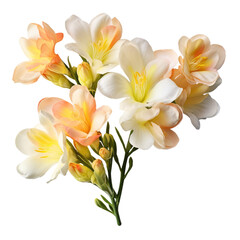 Obraz premium flower Apricot Orange . tone. Freesia: Innocence and thoughtfulness