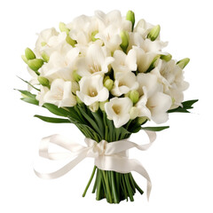 flower  -  bloom.White tone. Freesia: Innocence and thoughtfulness