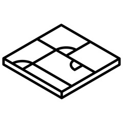 House plan architecture outline icon
