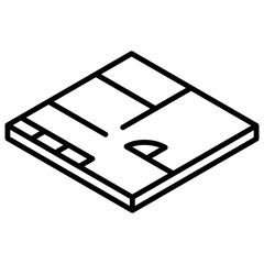 House plan architecture outline icon