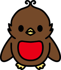 cute christmas robin simple graphic