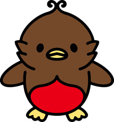 cute christmas robin simple graphic
