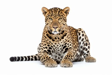 leopard isolated on plain background