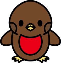 Obraz premium cute robin cartoon