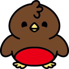 cute christmas robin simple graphic