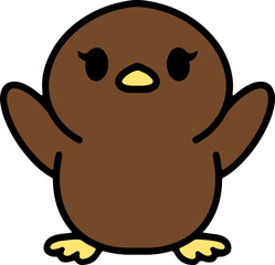 cute christmas robin simple graphic