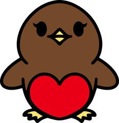 Obraz premium cute robin cartoon