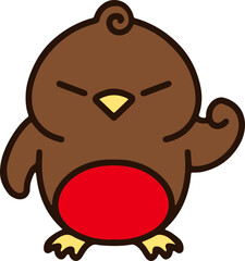 cute christmas robin simple graphic