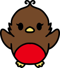 cute robin cartoon