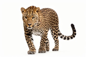 leopard isolated on plain background