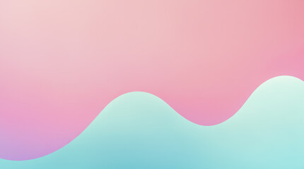 Fototapeta premium Abstract minimalist wavy background, banner, wallpaper, backdrop in soft pastel color gradients.