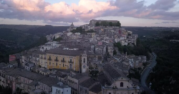 ragusa sicily italy drone 4k