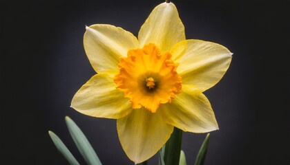 yellow daffodil isolated