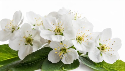 white flowers isolated on white
