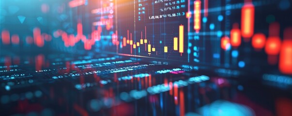 Obraz premium A mesmerizing display of musical wavelengths illuminated by the vibrant hues of laser light, casting a spellbinding aura over the night.