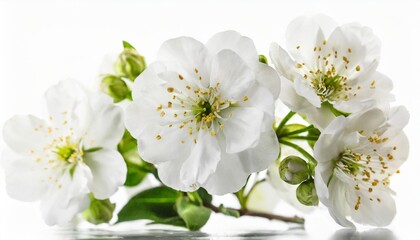white flowers isolated on white