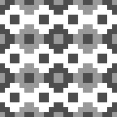 Seamless pattern. Ancient mosaic. Inca crosses, squares ornament. Ethnic background. Tribal wallpaper. Folk image. Tribe motif. Digital paper, web design, ethnical textile print. Vector artwork