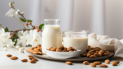 Present ingredient apart oat Chia seeds soya milk almond.