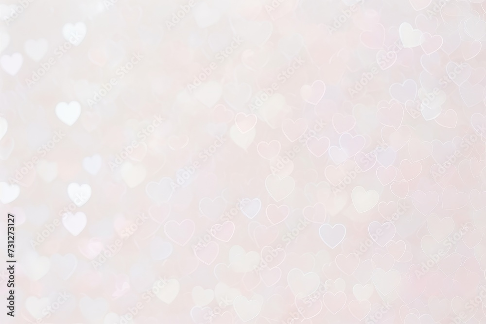 Poster sparkling heart-bokeh lights gently illuminating a dreamy pastel backdrop