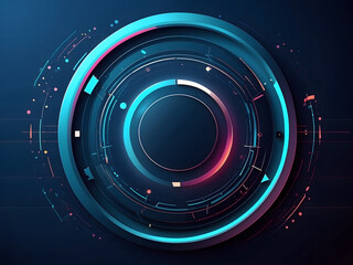 Fototapeta na wymiar Futuristic circle vector HUD interface screen design. Abstract style on blue background. Abstract vector background. Abstract technology communication design innovation concept background design.