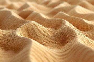 An abstract close-up of rippling sand dunes in the desert, highlighting the intricate patterns formed by wind erosion. Concept of textured desert landscapes. Generative Ai.