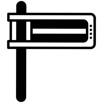Matraca glyph and line vector illustration
