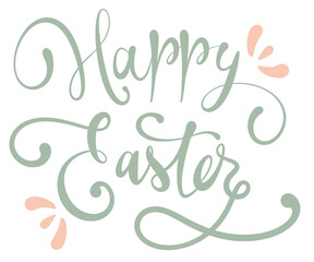 Fototapeta na wymiar Happy Easter Text Lettering