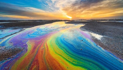 rainbow oil slick background