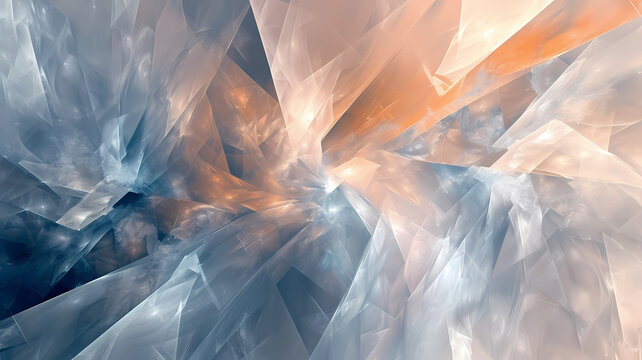 Dynamic Abstract Crystal Digital Artwork Background