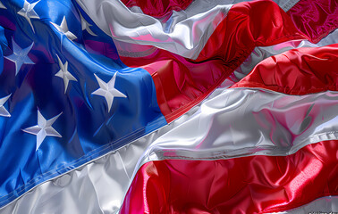 Obraz premium Gorgeous Representation of the American Flag. Election Day in America. Generative AI