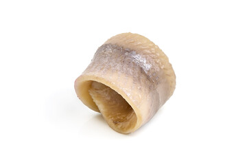 Salted herring, isolated on white background.